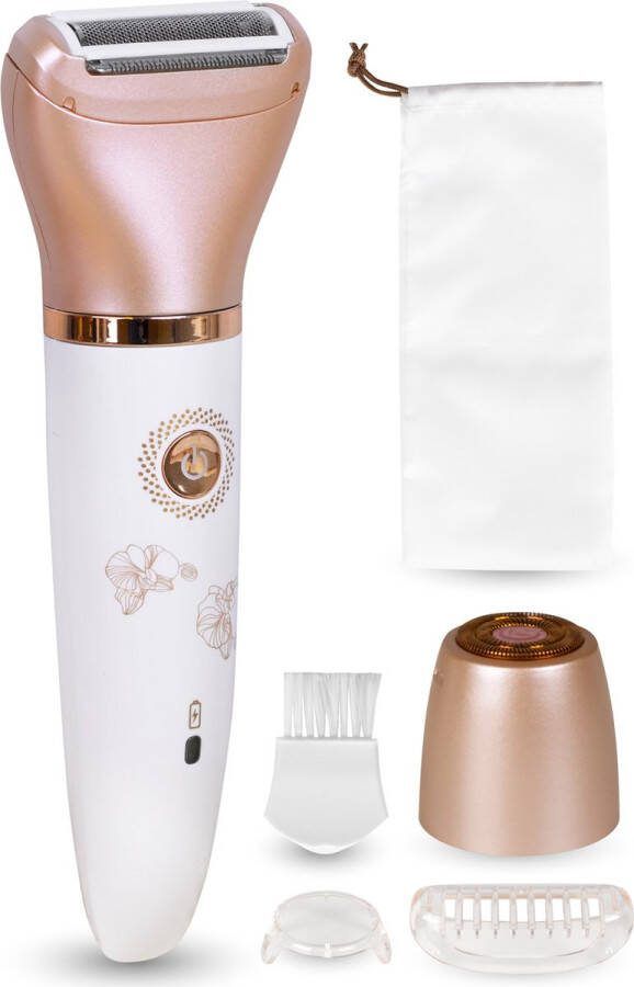 Nuvance Ladyshave 2 in 1 Ladyshaves voor Vrouwen Waterdicht Incl. Opzetstuk Scheerapparaat Vrouw Lady Shave