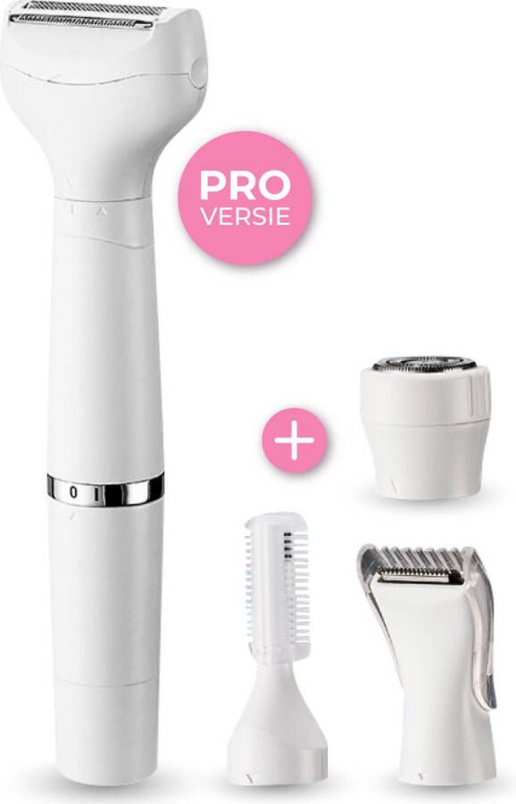 Nuvance Ladyshave 4 in 1 Ladyshaves voor Vrouwen met Wenkbrauw Trimmer Scheerapparaat Vrouw Lady Shave Wit Black Friday 2023 Deals