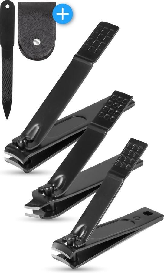Nuvance Nagelknipper 4 in 1 Nagelknipper Set met Nagelvijl Nageltang Teennagelknipper Voor Kalknagels