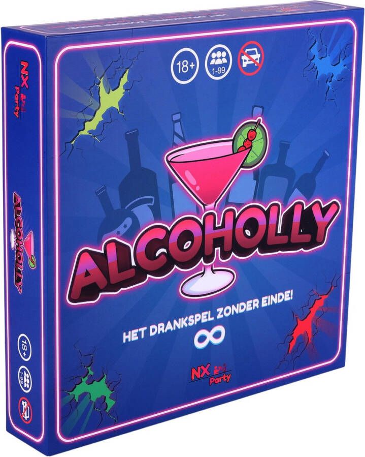 NX Party ALCOHOLLY Drankspel Nederlandstalig Bordspel Spelletjes voor volwassenen Drank spelletjes Drank Monopoly Drinkopoly