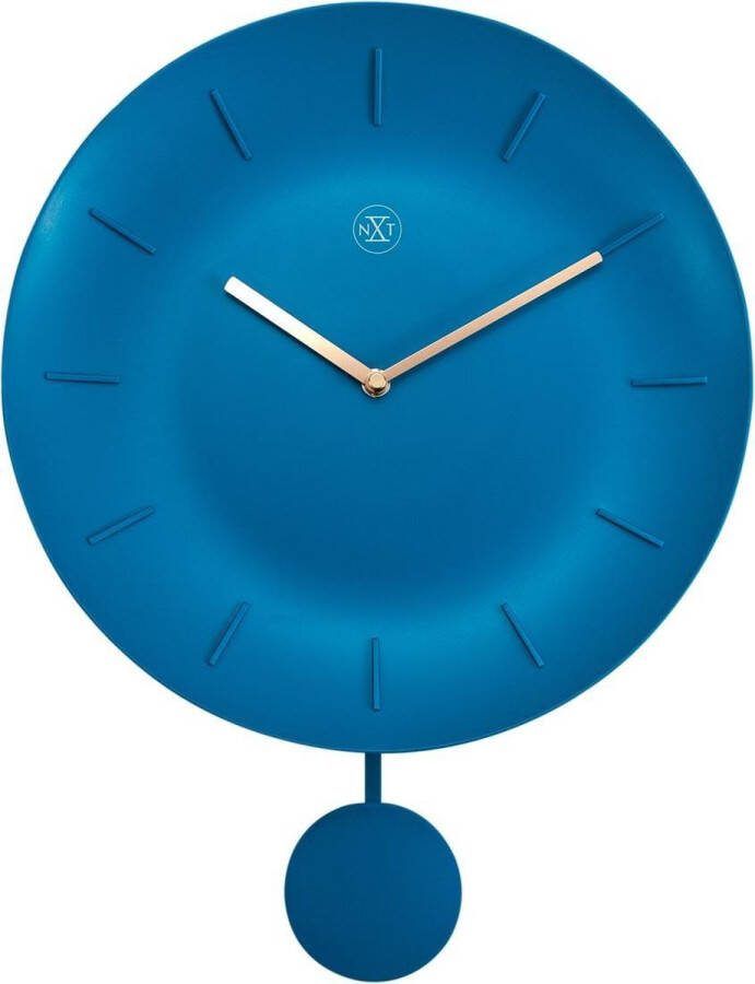 NeXtime nXt Wandklok 30 cm Plastic Turqiose 'Bowl'