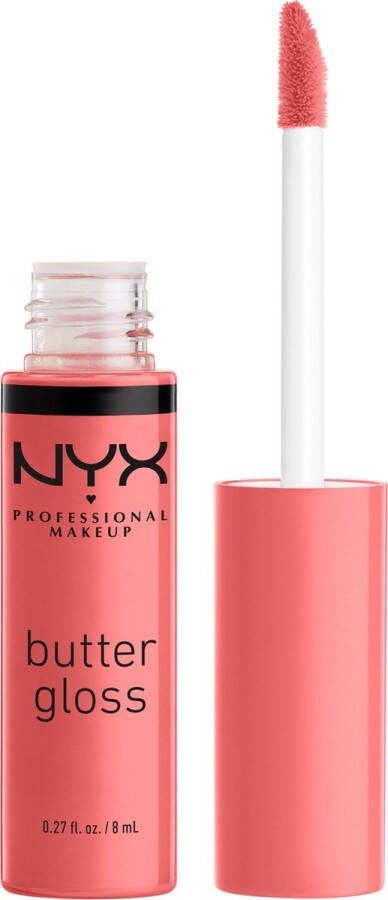 NYX Professional Makeup Butter Lip Gloss Crème Brûlée Glanzende Lipgloss Roos