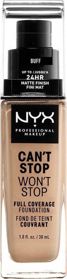 NYX Professional Makeup Can't Stop Won't Stop Full Coverage Foundation Buff CSWSF10 Foundation 30 ml