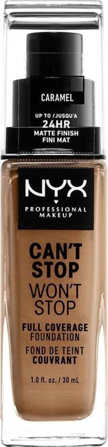 NYX Professional Makeup Can't Stop Won't Stop Full Coverage Foundation Caramel CSWSF15 Foundation 30 ml