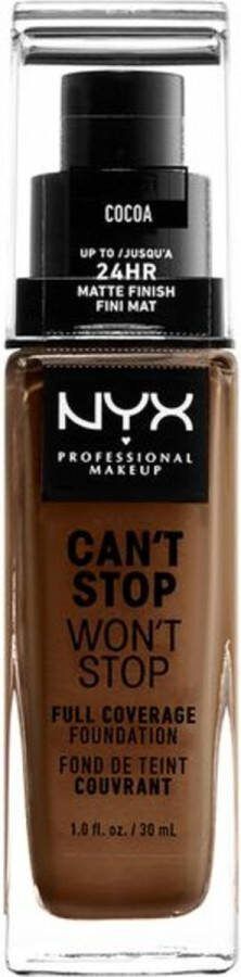 NYX Professional Makeup Can't Stop Won't Stop Foundation Cocoa Volledig Dekkende Foundation Donker