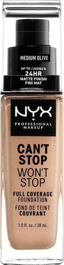 NYX Professional Makeup Can't Stop Won't Stop Full Coverage Foundation Medium Olive CSWSF09 Foundation 30 ml