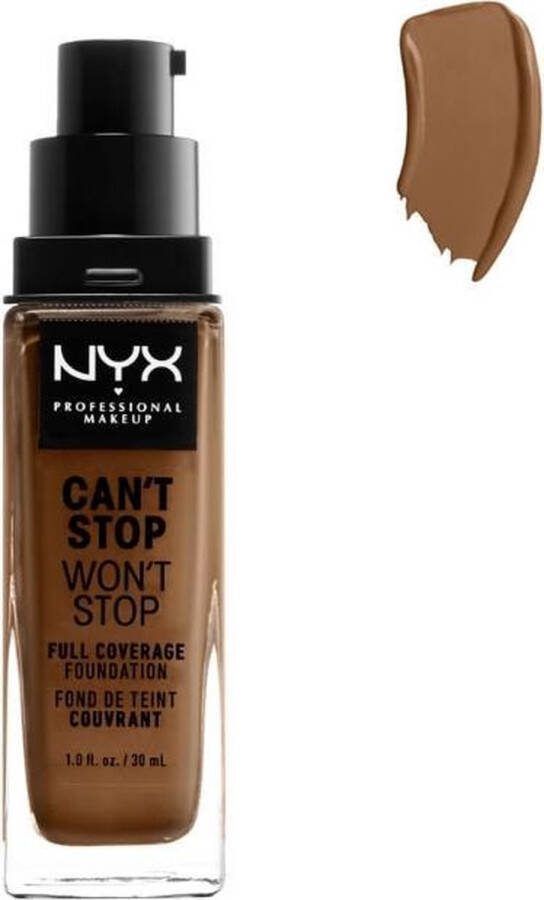 NYX Professional Makeup Can't Stop Won't Stop Foundation Sienna Volledig Dekkende Foundation Donker