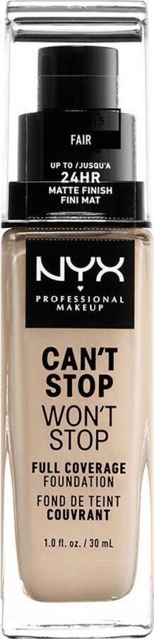 NYX Professional Makeup Can't Stop Won't Stop Full Coverage Foundation Fair CSWSF1.5 Foundation 30 ml