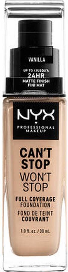 NYX Professional Makeup Can't Stop Won't Stop Foundation Vanilla Volledig Dekkende Foundation Licht