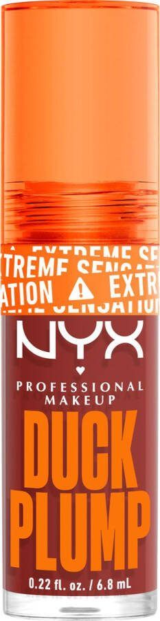 NYX Professional Makeup NYX Duck Plump lipgloss voor volle extreem glanzende lippen Brick of Time Rood 6 8 ml