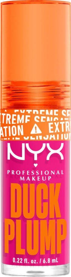 NYX Professional Makeup NYX Duck Plump lipgloss voor volle extreem glanzende lippen Bubblegum Bae Roos 6 8 ml