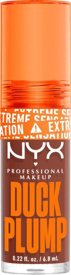 NYX Professional Makeup NYX Duck Plump lipgloss voor volle extreem glanzende lippen Mocha Me Crazy Bruin 6 8 ml
