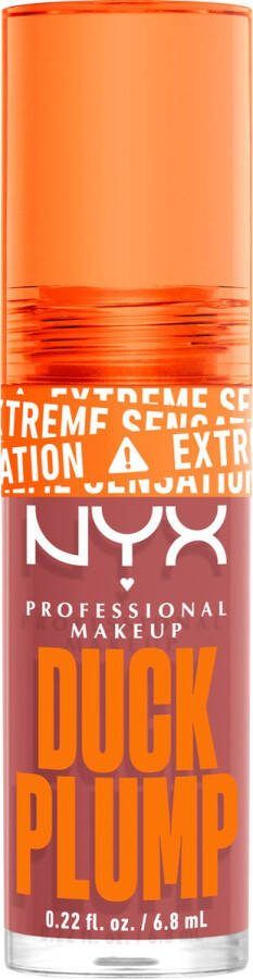 NYX Professional Makeup NYX Duck Plump lipgloss voor volle extreem glanzende lippen Nude Swings Roos 6 8 ml