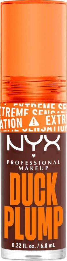 NYX Professional Makeup NYX Duck Plump lipgloss voor volle extreem glanzende lippen Twice The Spice Bruin 6 8 ml
