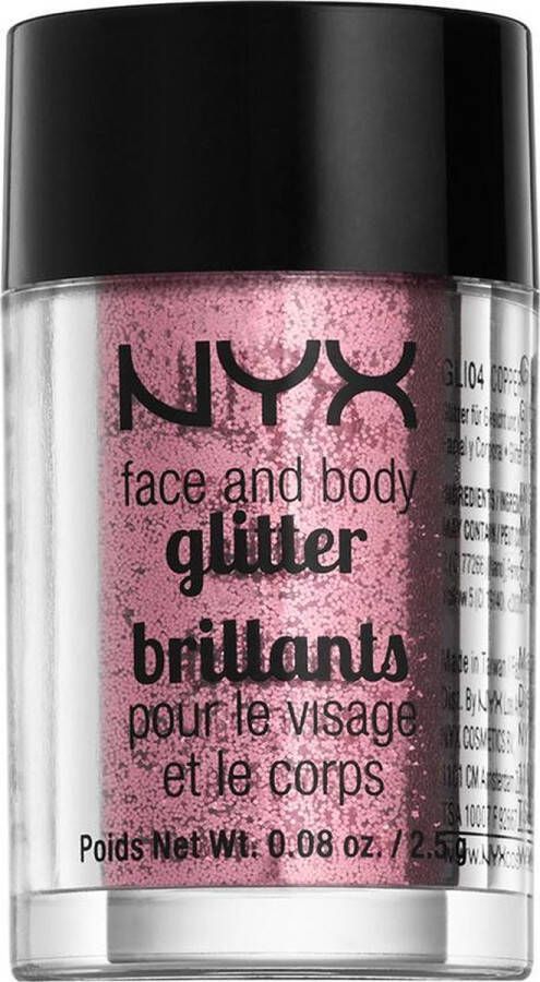 NYX Professional Makeup Face & Body Glitter Rose Glitter 2 5 gr