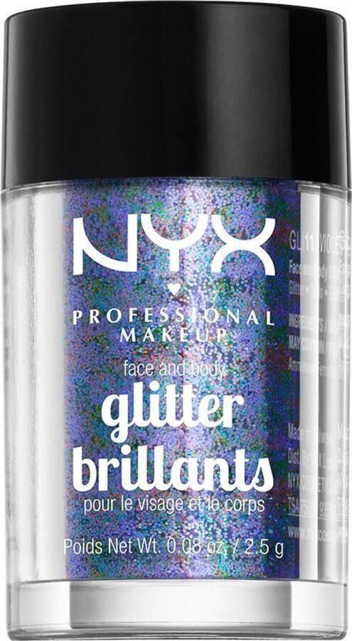 NYX Professional Makeup Face & Body Glitter Violet Glitter 2 5 gr