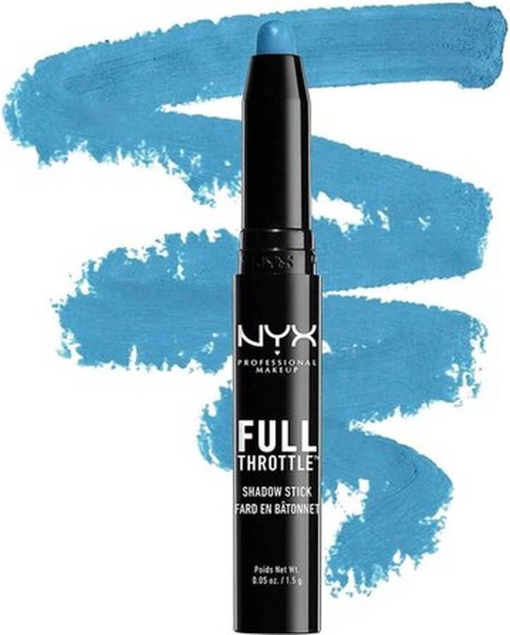 NYX Professional Makeup Full Throttle Shadow Stick FTSS03 Electric Surpace Turquoise Oogschaduw 1.5 g