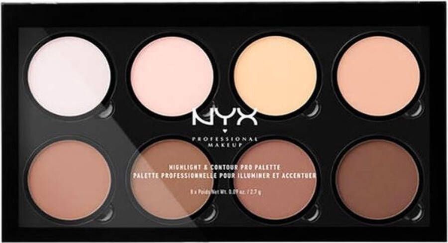 NYX Professional Makeup Highlight & Contour Pro Palette Highlight & Contour 8 x 2 7 g
