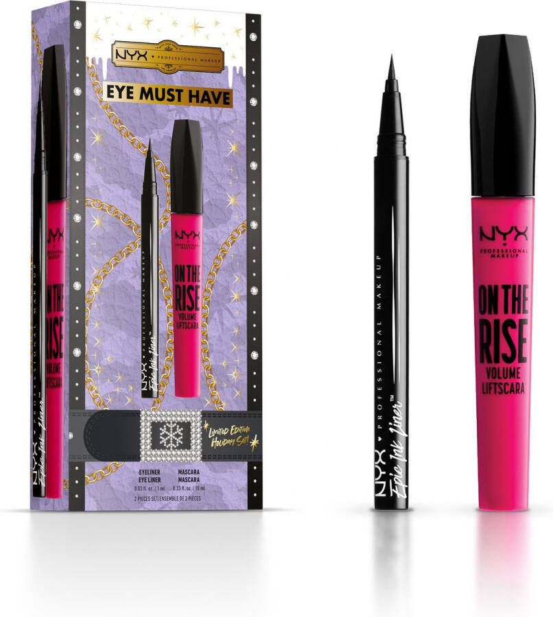 NYX Professional Makeup Holidays 2022 Eye Bestseller Epic Ink Liner & On The Rise Liftscara