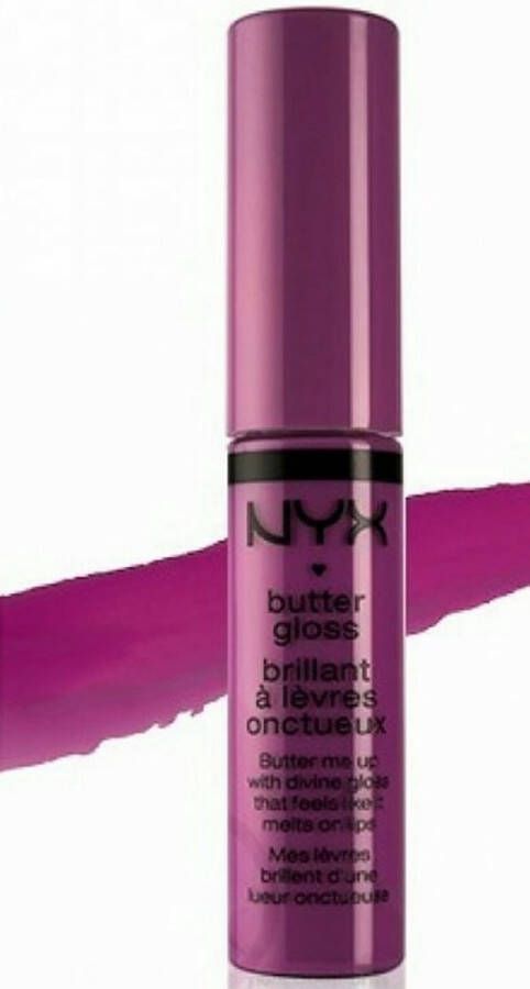 NYX Professional Makeup Intense Butter Gloss Raspberry Tart IBLG21 Lipgloss Paars 8 ml