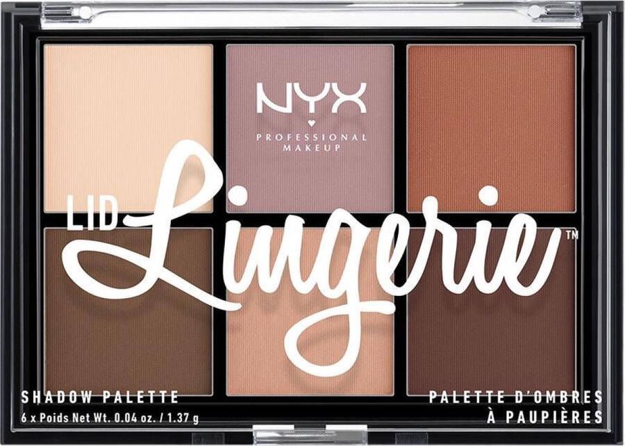 NYX Professional Makeup Lid Lingerie Shadow Palette LLSP01 Oogschaduw Palet 8 22 gr