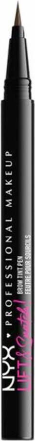 NYX Professional Makeup Lift & Snatch Brow Tint Pen Black Getinte Wenkbrauw liner Zwart