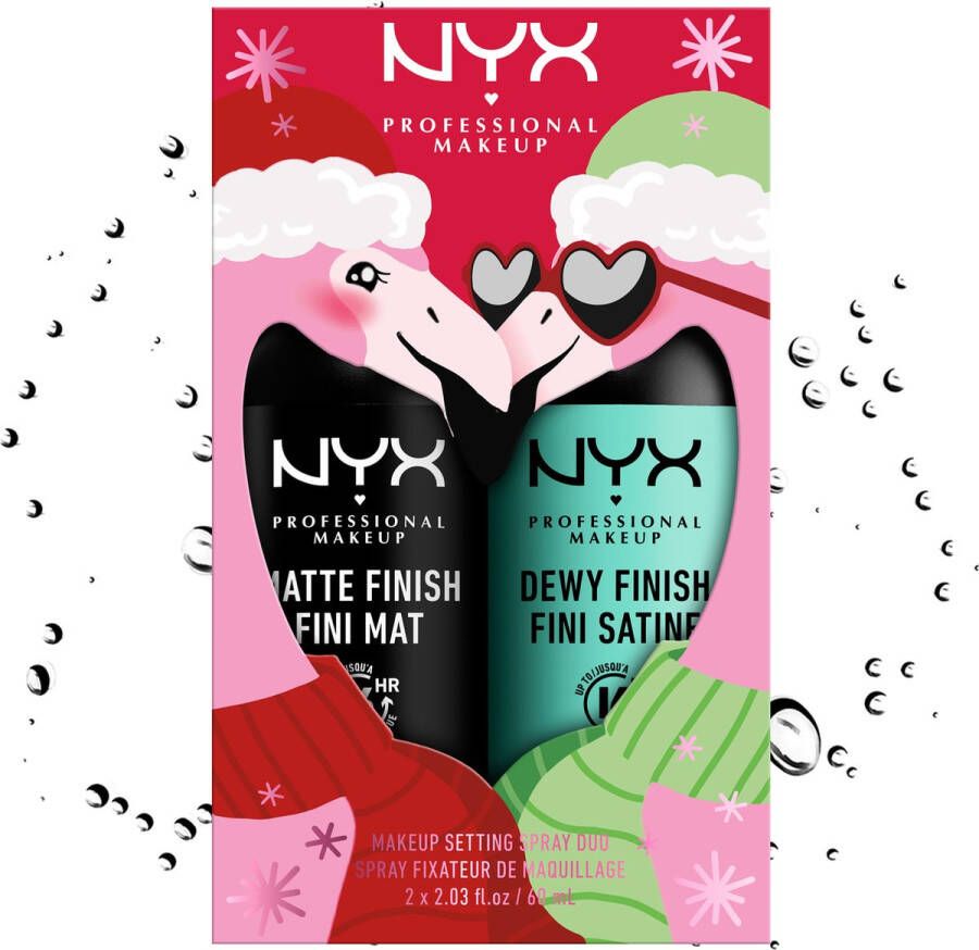 NYX Professional Makeup Limited Edition Holiday 2023 Setting Spray vakantie fixeerspray cadeauset gelimiteerde editie einde van het jaar