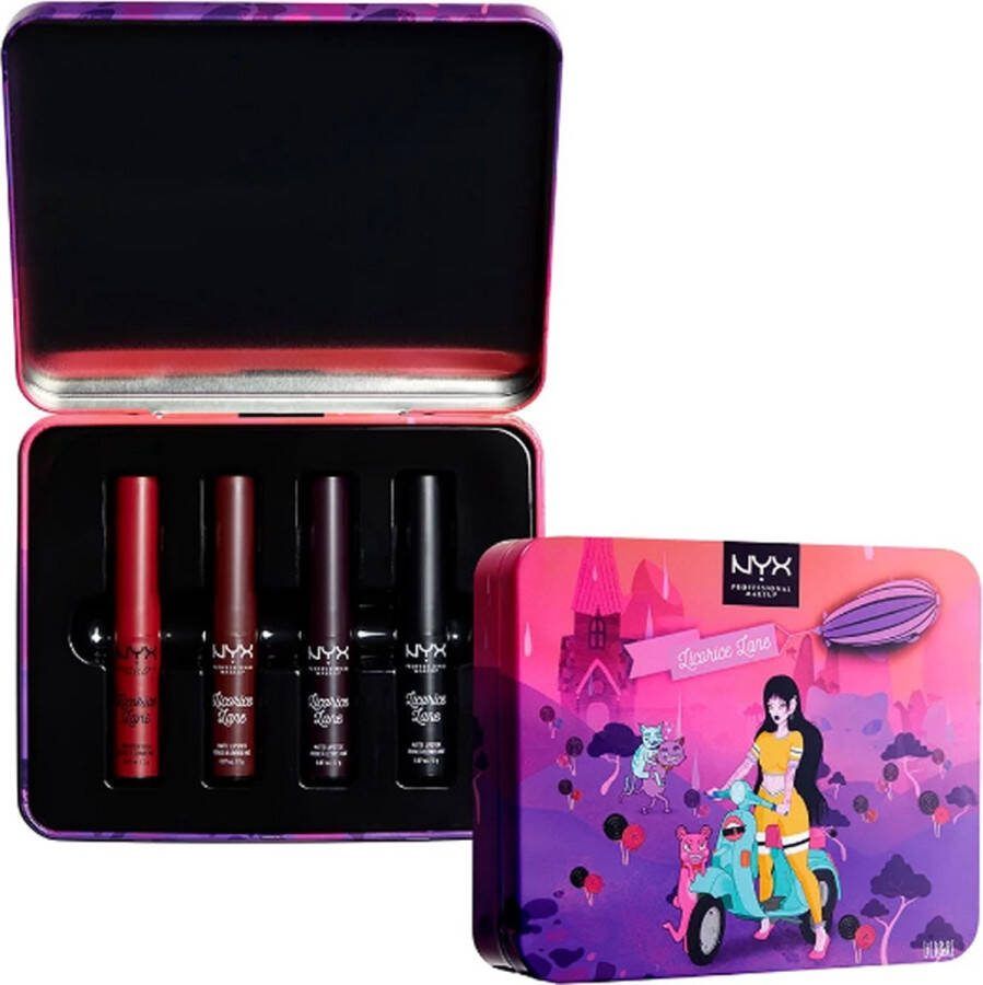 NYX Professional Makeup NYX Licorice Lane Matte Lippie Set Cadeauset
