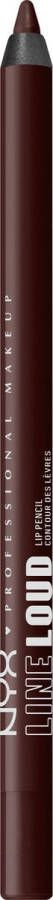 NYX Professional Makeup NYX Line Loud Lip Pencil lippotlood voor zacht aanvoelende gladde lippen No Wine-in