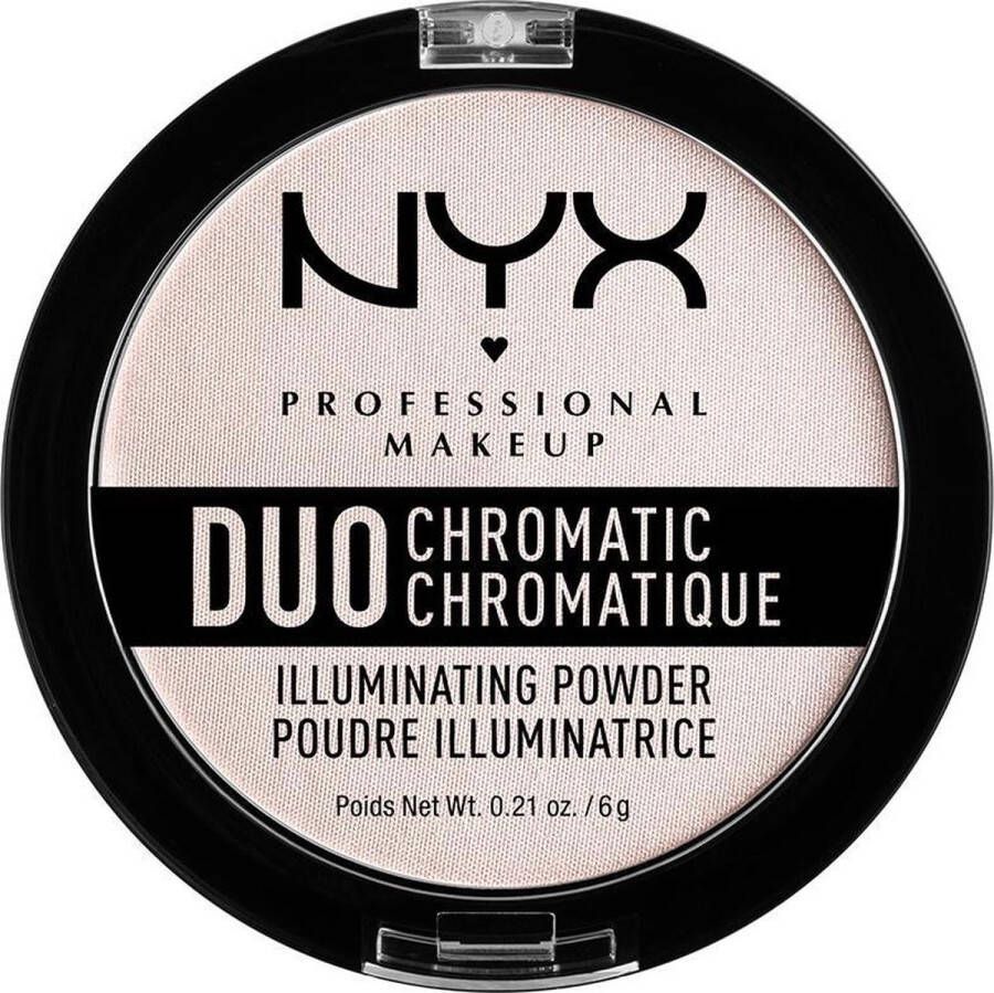 NYX Professional Makeup NYX PMU Professional Makeup Duo Chromatic Illuminating Powder Snow Rose DCIP04 Highlighter 6 gr