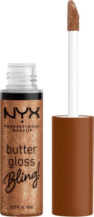 NYX Professional Makeup Butter Gloss Bling Pay Me In Gold Niet-plakkende Glanzende Lipgloss Bronze 8ML