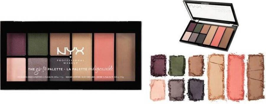 NYX Professional Makeup NYX The Go-To Palette Eyeshadows Blush Highlight And Contour Palette GTP02 Bon Voyage