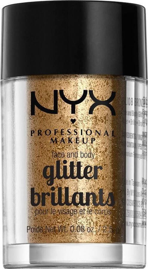 NYX Professional Makeup Nyx Women's Cosmetics Schminkglitters Goud bruin One Size