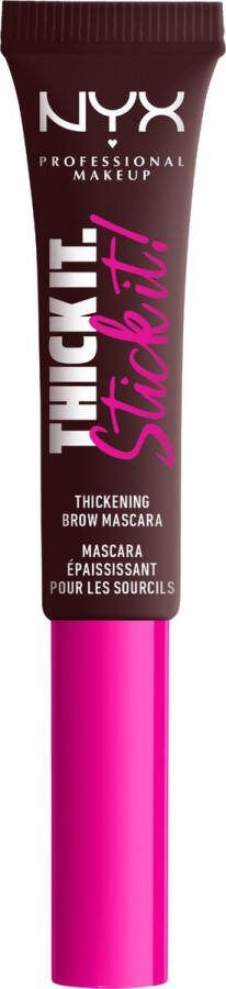 NYX Professional Makeup Thick It Stick It Brow Gel Mascara Espresso Verdikkende Wenkbrauw Mascara Donkerbruin