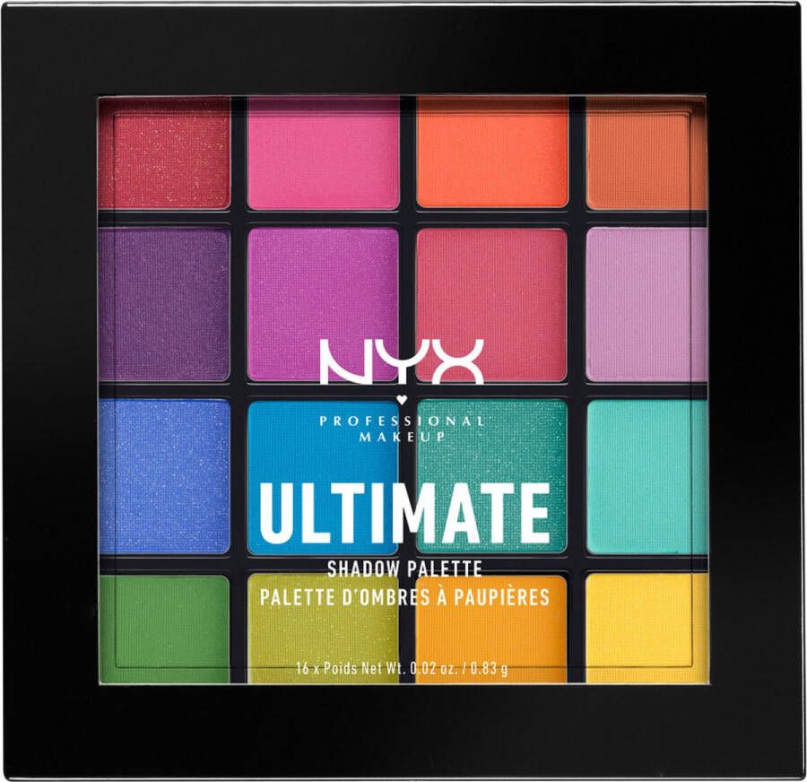 NYX Professional Makeup NYX PMU Professional Makeup Ultimate Shadow Palette Brights USP04 Oogschaduw Palet 13 3 gr
