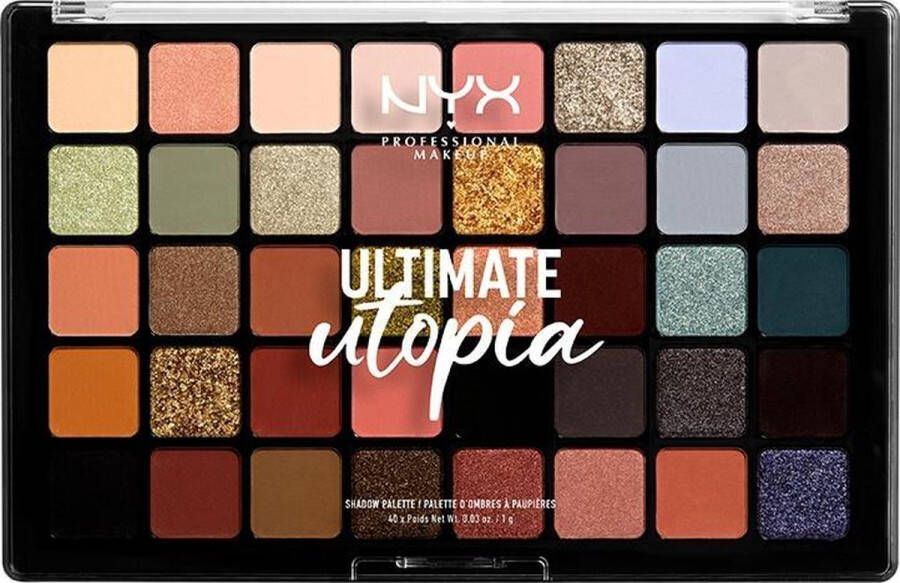 NYX Professional Makeup Ultimate Utopia Shadow Palette Ulti UUSP Utopia Oogschaduw 40 x 7 gr