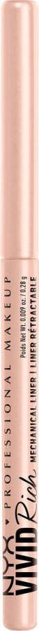 NYX Professional Makeup Vivid Rich Mechanical Pencil Mechanische eyeliner op edelstenen genspireerde kleuren met roomzachte pigmenten Quartz Queen Beige 4 8GR