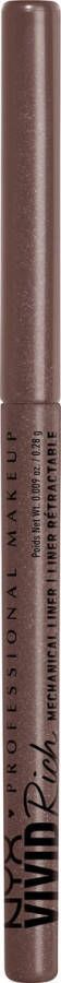 NYX Professional Makeup Vivid Rich Mechanical Pencil Mechanische eyeliner op edelstenen genspireerde kleuren met roomzachte pigmenten Under the Moonstone Bruin 4 8GR
