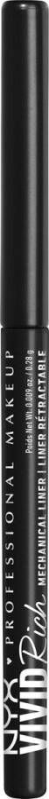 NYX Professional Makeup Vivid Rich Mechanical Pencil Mechanische eyeliner op edelstenen genspireerde kleuren met roomzachte pigmenten Always Onyx Zwart 4 8GR