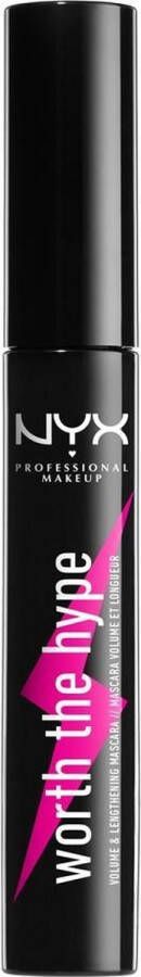 NYX Professional Makeup NYX PMU Professional Makeup Worth the Hype Volumizing & Lengthening Mascara Black WTHM01 Mascara 7 ml
