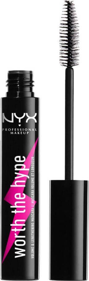 NYX Professional Makeup Worth the Hype Volumizing & Lengthening Mascara Black Mascara 7 ml