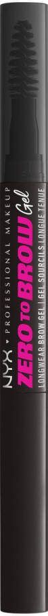 NYX Professional Makeup Zero to Brow Black Wenkbrauwgel Zwart