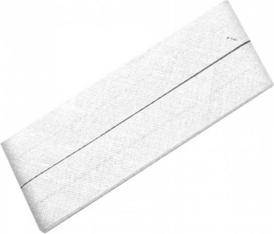 Oaki doki Biaisband wit biesband geschikt voor mondkapjes 20 mm x 2 m biais band katoen