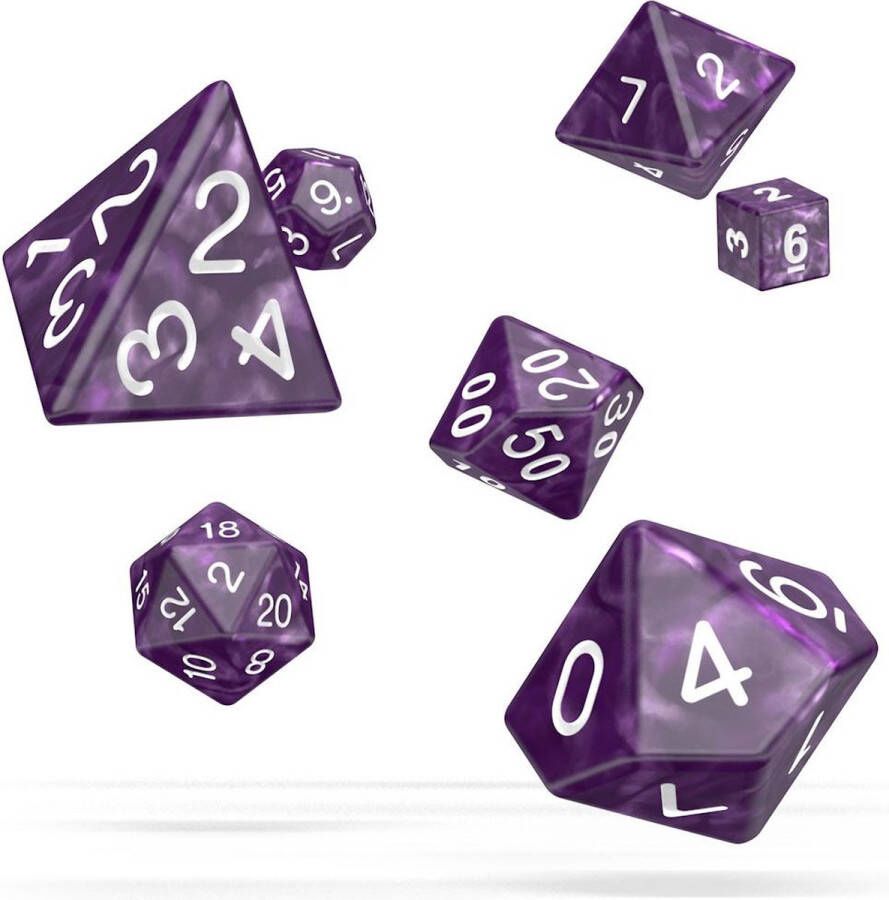 Merkloos Sans marque Oakie Doakie Dice RPG Set Marble Purple