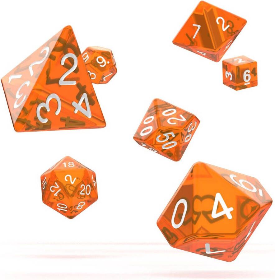 Merkloos Sans marque Oakie Doakie Dice RPG Set Translucent Orange (7)