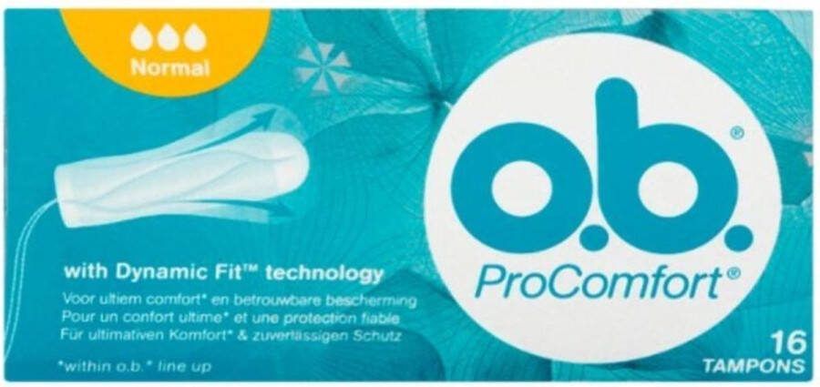 O.b. 24x OB Tampons ProComfort Normal 16 stuks