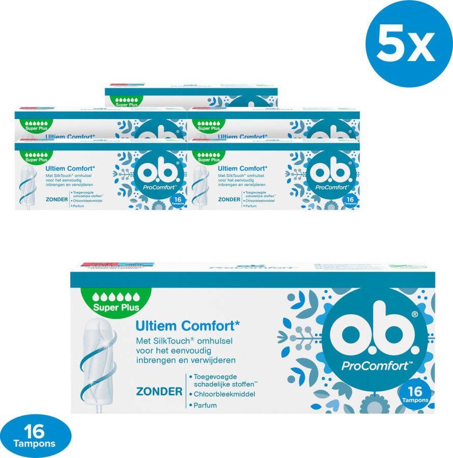 O.b. ProComfort Super Plus Tampons voor de zeer zware menstruatiedagen 5x16 stuks