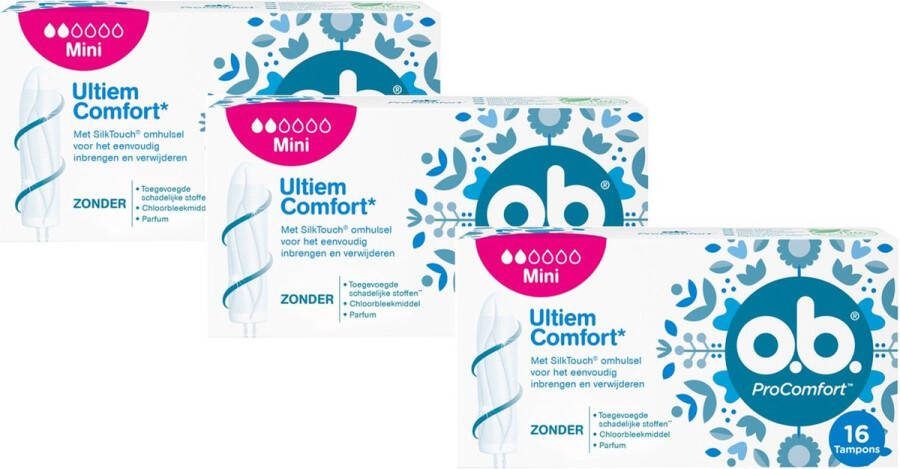 O.b. OB Tampons Pro Comfort Mini 3 x 16 stuks