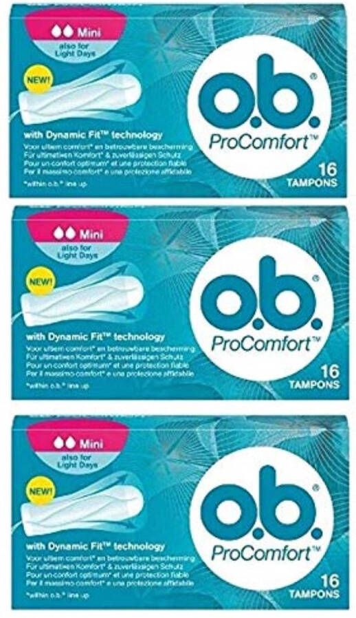 O.b. OB Tampons Pro Comfort Mini 3 x 16 stuks