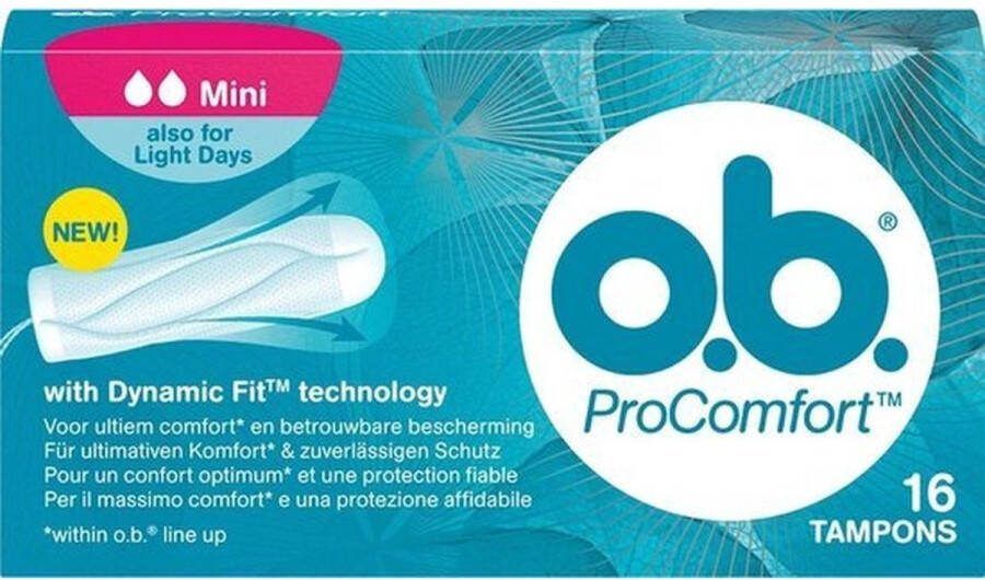 O.b. OB Tampons Procomfort Mini 16 stuks